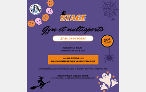 Stage vacances GYM - MULTIACTIVITES du 27/10/2025 au 31/10/2025